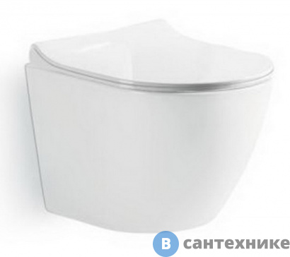 картинка Унитаз приставной Grossman GR-PR4411S (570*360*410) безободковый с тонкой крышкой