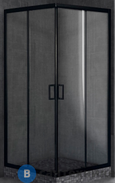 картинка Душевой уголок Royal Bath RB HPD-T-BL 100x100x185 (прозрачное) (RB100HPD-T-BL), без поддона