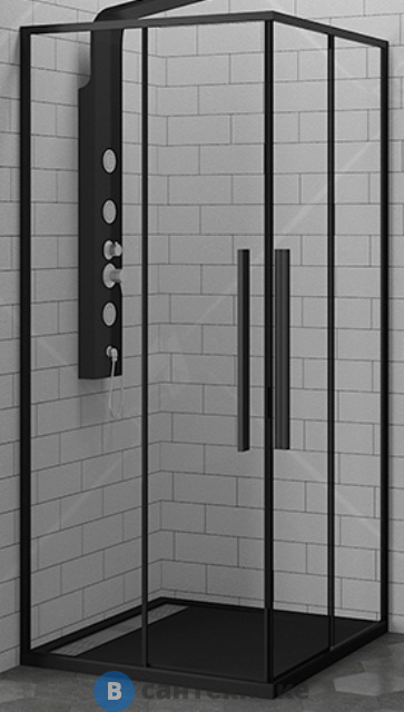 Душевой уголок RGW SV-31-B 100*100*195 квадрат/чёрный/прозрачное/6 мм (980-990*980-990) (Easy) (32323100-14) без поддона