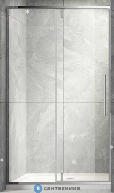 Душевая дверь Veconi VN-34 VN34-110-01-C7 стекло прозрачное, 6 мм (110*195)