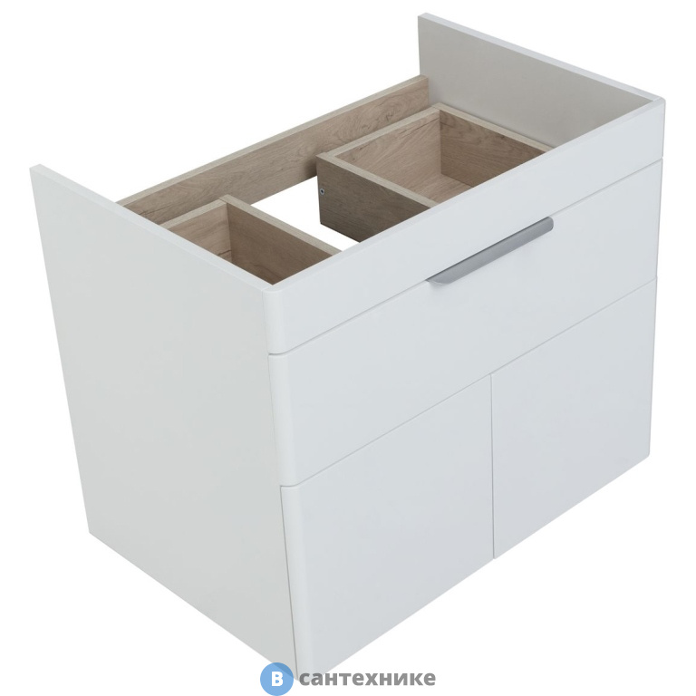 Тумба под раковину Aquanet Ирис new 710 белый глянец (1 ящик, 2 дверцы) (310149)