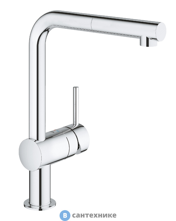 Смеситель Grohe 32168000 Minta однорычажный для мойки с выдвижным изливом