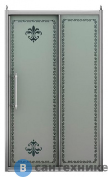 картинка Душевая дверь Cezares RETRO-BF-1-110-PP-Cr