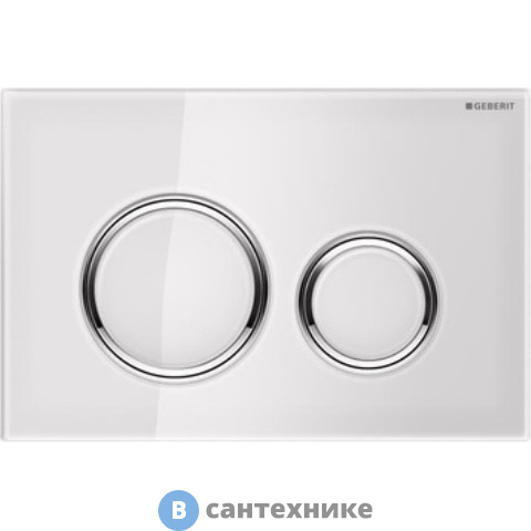 Смывная клавиша Geberit SIGMA21 115.884.SI.1 двойной смыв (белый, глянцевый хром)