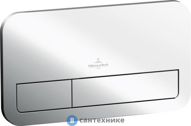 Клавиша смыва Villeroy & Boch ViConnect 92249061 двойной смыв, хром