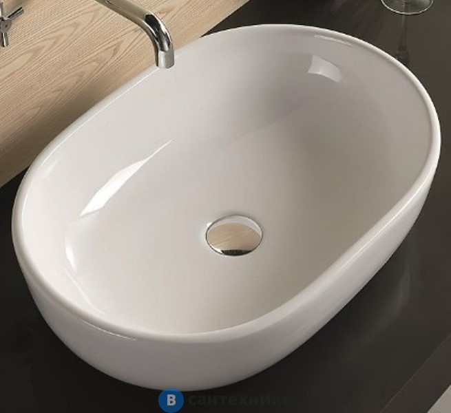 Раковина Art & MAX накладная AM-5006, белый, 590х405х145