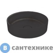 Умывальник Keuco STAGELINE керамический, без перелива, диаметр: 400 мм, чёрный (32880570400)