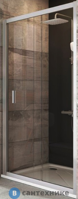 Душевая дверь Ravak Blix BLDP2-100 блестящий + Графит (0PVA0C00ZH)