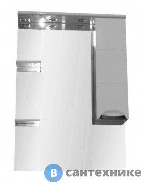 картинка Зеркало-шкаф Loranto Стиль Соло-80 правое с фрезеровкой (800*1025*170) (CS00024672)