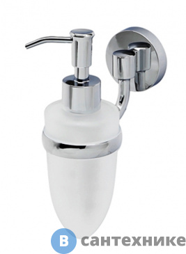 картинка Дозатор для жидкого мыла WasserKRAFT Rhein K-6299, 160 ml металл, хромоникелевое покрытие, матовое стекло