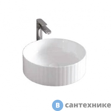 картинка Раковина Artceram MILLERIGHE накладная 44 см, без отв под смеситель, без слив перелива, белый (OSL010 01 00)