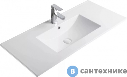 картинка Раковина GID-ceramic NYJ803-90 встраиваемая сверху, белый (910х400х170)