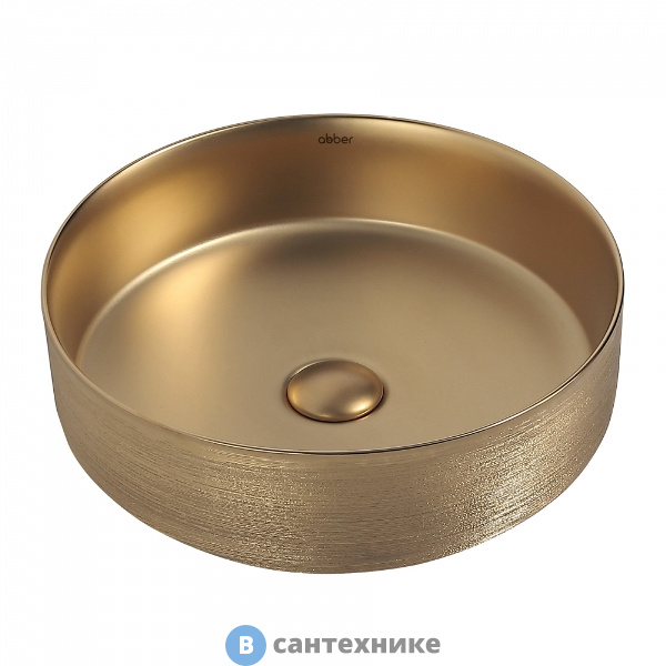 Раковина ABBER Bequem AC2109BGM золото матовое накладная