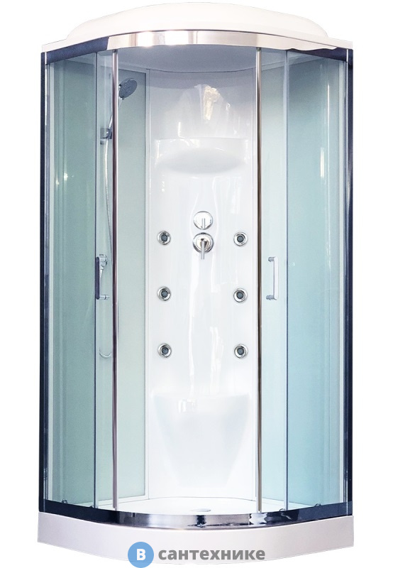 Душевая кабина Royal Bath RB 100HK7-WT 1000x1000x2170 (белое/прозрачное) (RB100HK7-WT)