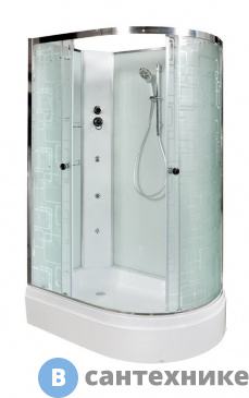 картинка Душевая кабина Deto ЕМ2712 L N с гидромассажем (гм.) (120х80х208 см)