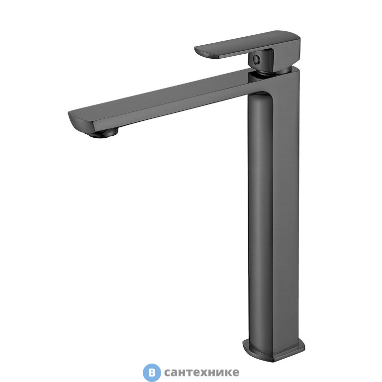 Смеситель Vincea Next VBF-1N2GM для раковины, однорычажный, вороненая сталь