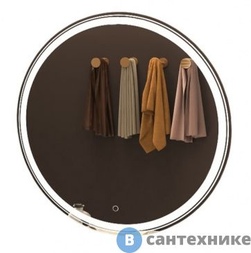 картинка Зеркало AZARIO Olivia влагостойкое с подсветкой 800*800 (CS00066641)