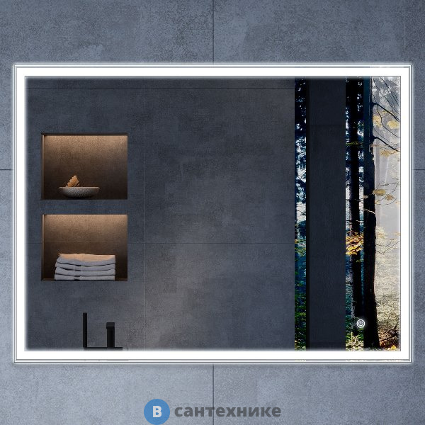 Зеркало Vincea VLM-3VN100 1000х800 c сенсорным выключателем и диммером