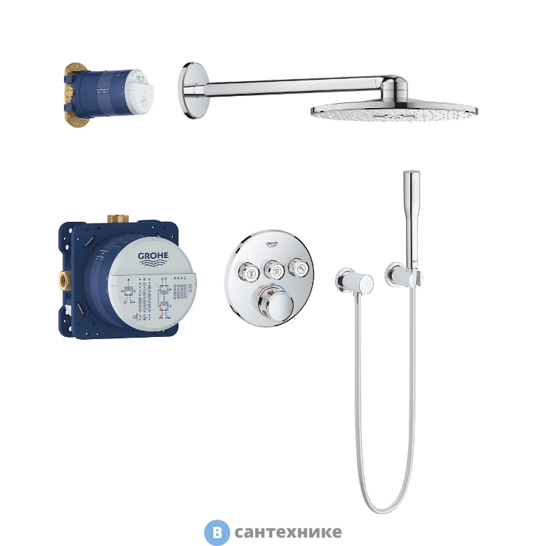Верхний душ Grohe 34705000 Grohtherm SmartControl набор