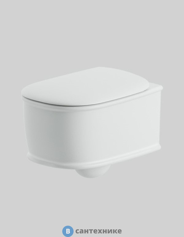 Унитаз подвесной Artceram ATELIER 52х37 см, безободковый, с крепежом, белый (ATV001 01 00), без сиденья