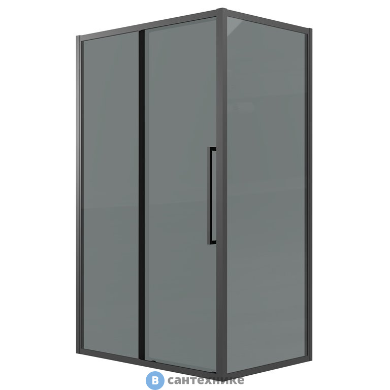 Душевое ограждение Grossman Cosmo 120.K33.02.1180.21.10 (110*80*195) черный матовый, стекло тонированное, без поддона