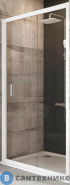 картинка Душевая дверь Ravak Blix BLDP2-120 белый + Транспарент (0PVG0100Z1)