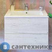 Тумба Sanflor ЧИКАГО-65 дуб крафт белый, под умывальник Оскар-65 (С5819)