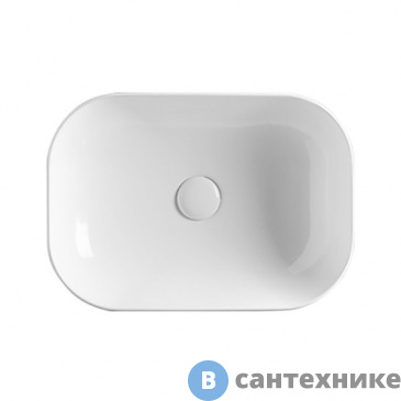 картинка Раковина AXA Decus 8520001 накладная прямоугольная 500х350х150 мм, White Glossy