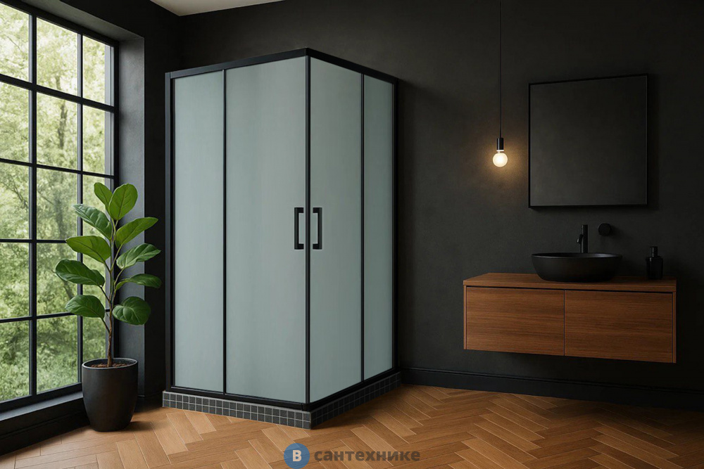 Душевой уголок Royal Bath RB HPD-C-BL 100x95x200 (матовое) без поддона (RB9510HPD-C-BL)