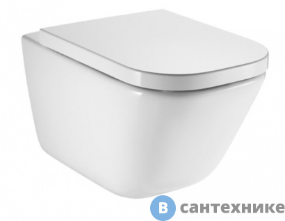 картинка Унитаз подвесной Roca GAP 34647L000 Clean Rim (бел)