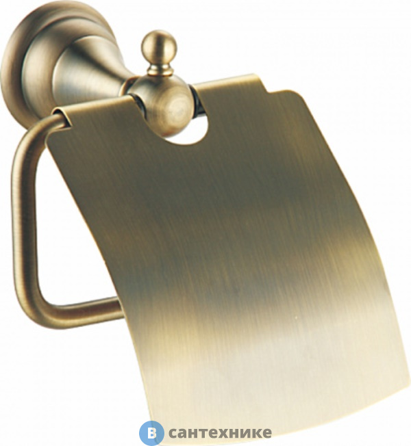 Бумагодержатель AZARIO ELVIA с крышкой, бронза (AZ-91110Q)