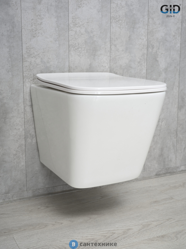 Унитаз подвесной GID-ceramic Tr2143 микролифт дюропласт