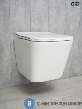 картинка Унитаз подвесной GID-ceramic Tr2143 микролифт дюропласт