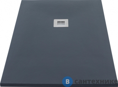 картинка Душевой поддон Aquanet Pleasure 002B 1200х800х30мм, крышка из нерж, без сифона, чёрный камень (258890)