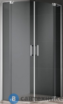 картинка Душевой уголок Cezares SLIDER-R-2-80/90-GRIGIO-Cr (800-900)x(800-900)x1950 без поддона