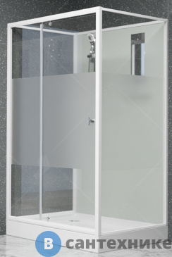 картинка Душевая кабина RGW AN-207 белый/Frost Line/5 мм 70* 70*200 (411320777-95)