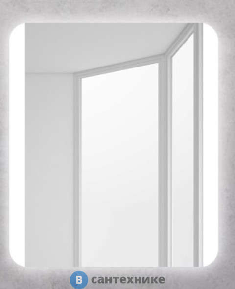 Зеркало BelBagno SPC-CEZ-700-600-LED-BTN с встроенным светильником и кнопочным выключателем 700x30x600