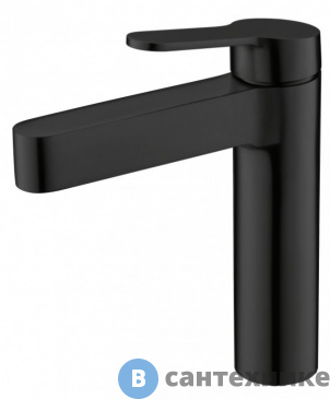 картинка Смеситель BelBagno DELTA DEL-LVM-NERO для раковины без донного клапана, чёрный матовый