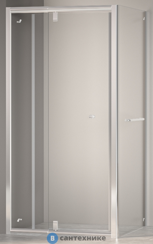 Душевой уголок RGW PA-44-1 (PA-02 NEW + Z-060-1) хром/Прозрачное/6 мм 100* 90*185 (410844109-011), без поддона