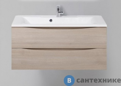 картинка Тумба под раковину BelBagno MARINO MARINO-1100-2C-SO-RG-P подвесная с двумя выкатными ящиками, Rovere Grigio, 1100x450x500