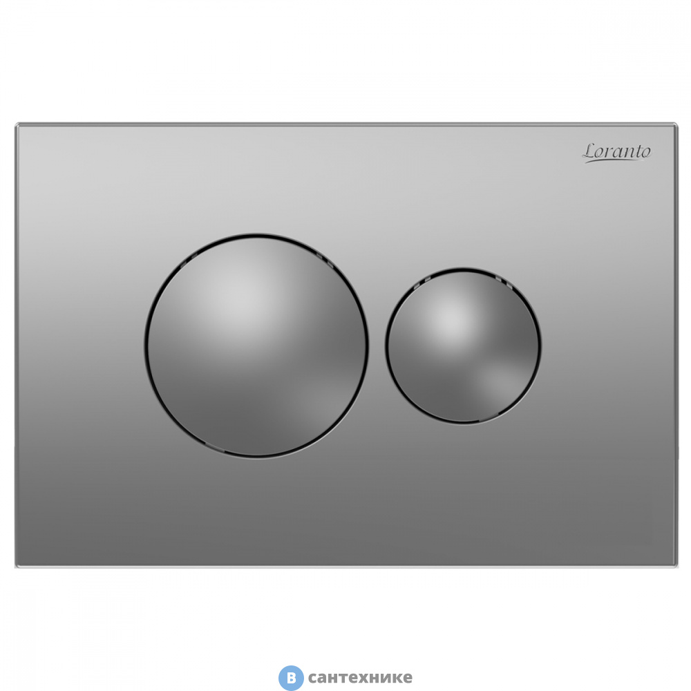 Кнопка Loranto Prestige для инсталляции круглая хром матовая (7511)