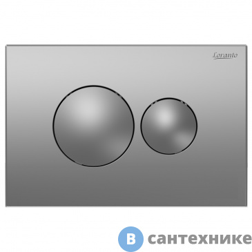 картинка Кнопка Loranto Prestige для инсталляции круглая хром матовая (7511)