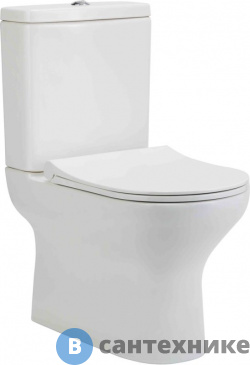 картинка Унитаз с бачком beWash Anlagen с сиденьем микролифт (77403401 + 72224001 + EVB7382 + EVIT1154)