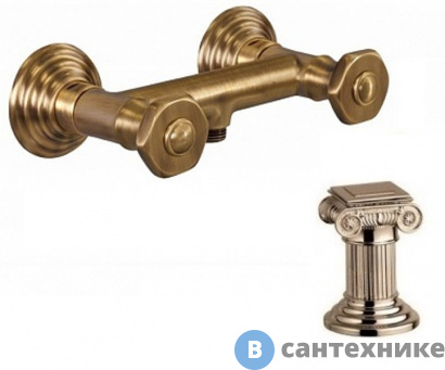 картинка Смеситель Cezares APHRODITE-DS-02-O для душа, бронза, ручки Куб