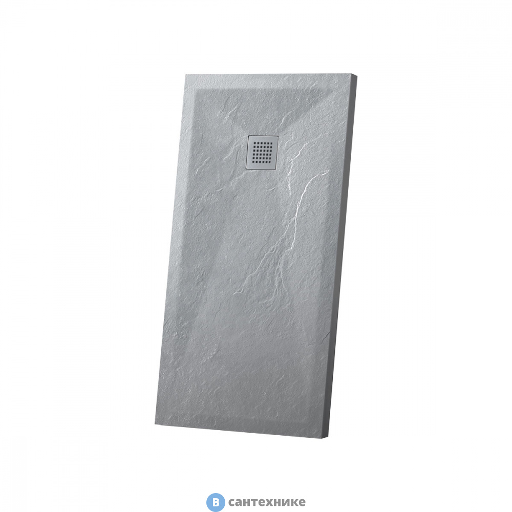 Поддон для душа из искусственного камня Vincea VST-4SR1012G, 1200х1000х25, серый