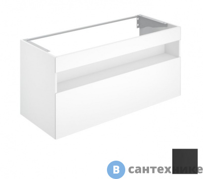 картинка Тумба под раковину Keuco STAGELINE 32882970100, 1 ящик, с подсветкой, 1200x625x490 мм, к/ф: вулканит