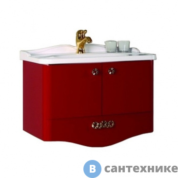 картинка Тумба под раковину Акватон ВЕНЕЦИЯ 75 бордо темное (1A150901VN940)