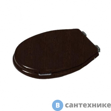 картинка Сиденье SIMAS Lante для унитаза с ручкой, дерево, noce/хром, микролифт (LA008noce/cr)