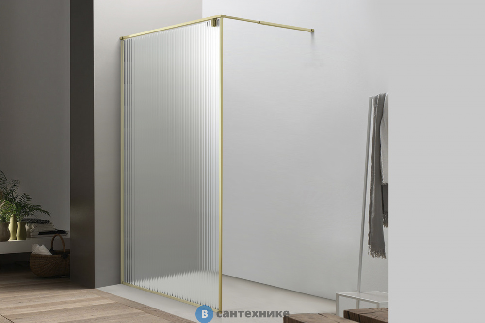 Душевая перегородка Royal Bath BERN RB 120-C-GD- 1200*2000 рифленное (BERN RB 120 - C-GD)