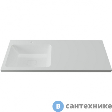 картинка Раковина Orange OP-120RAL Камилла 120 левая для тумбы под стиральную машину Orange OPTIMA, 120х48х18 см (OP-120RAL / ST-120RAL)